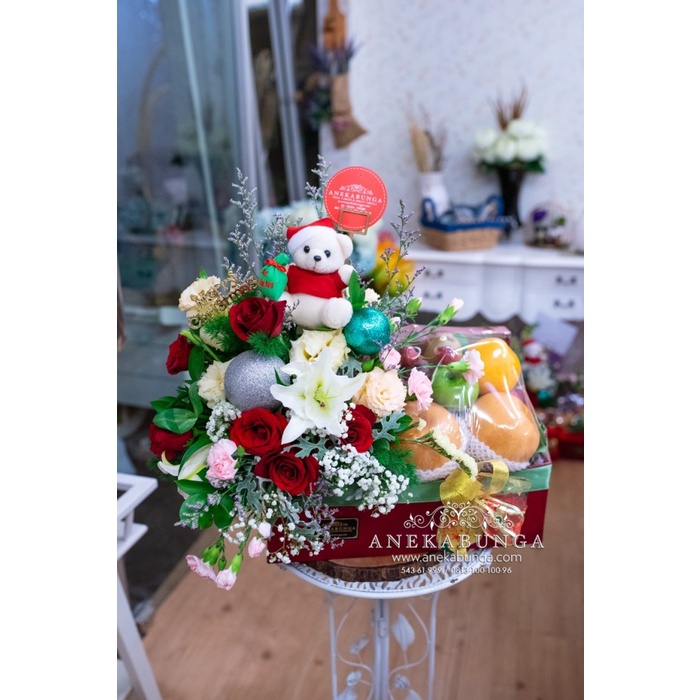 

Bunga Natal - Parcel Buah Natal Tahun Baru Christmas New Year Fruit Flower Hampers - K.Deana