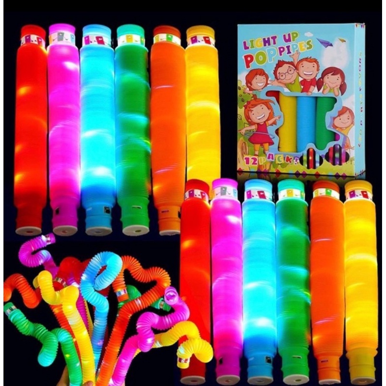 Mainan Anak Light Up Pop Pipes / Mainan anak Murah Lampu LED Harga 1 pc