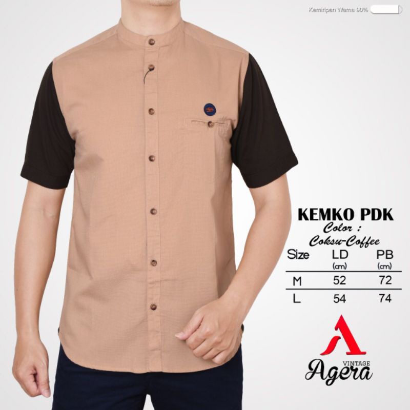 [ NEW ] KAMEJA KOKO KEMKO PRIA ORIGINAL TERBARU LENGAN PENDEK KOMBINASI AGERA MR