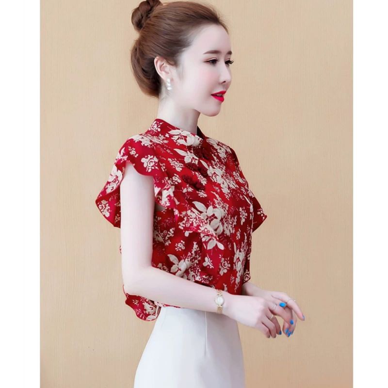 MDLV ~  0281# Baju CNY Plumera Cheongsam Top Imlek Sincia Import