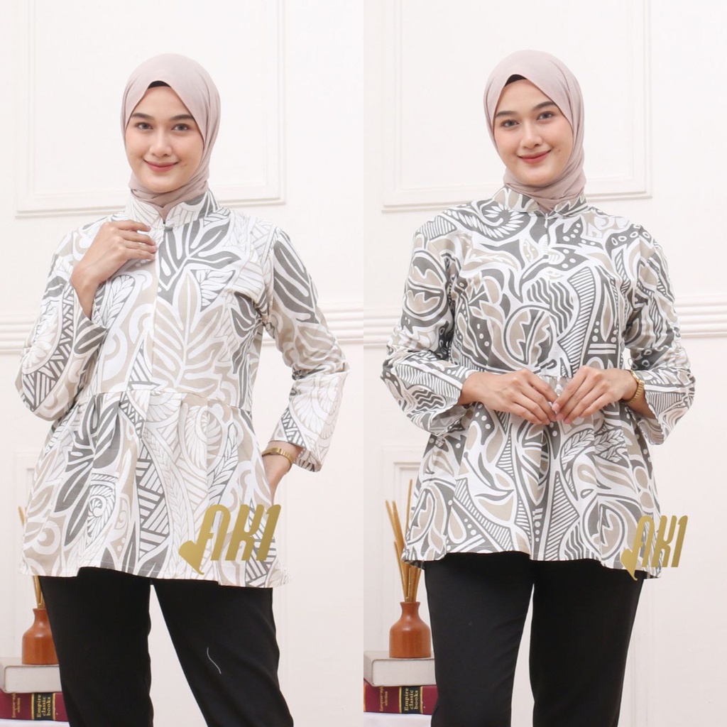 Atasan Batik Wanita Blouse Batik Wanita Batik Kantor Ready Seragam