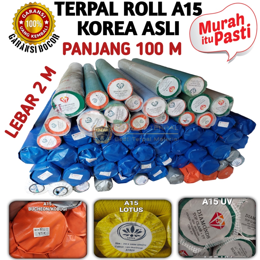 TERPAL ROLL A15 KOREA IMPORT BAHAN PE BERKULITAS MURAH | TERPAL ROLL KANDANG | TERPAL KOLAM