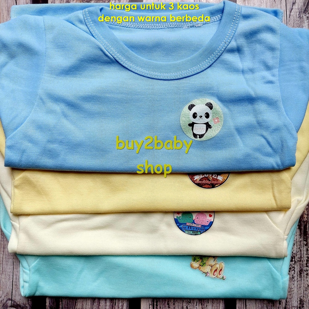 Kaos oblong bayi HOGA murah berkualitas 6-12 Bulan 3 PCS