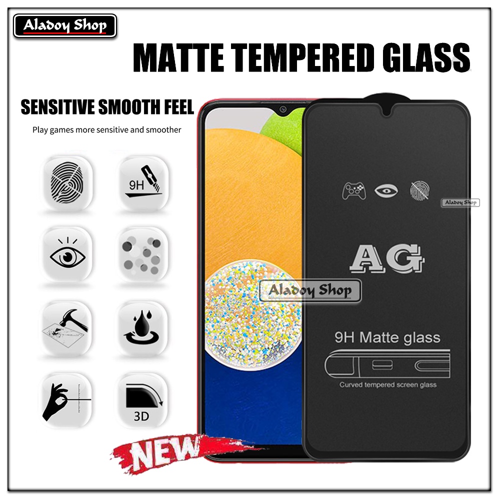 Samsung A03 PAKET 2IN1 Tempered Glass Matte Anti Glare Full Layar dan Tempered Glass Kamera