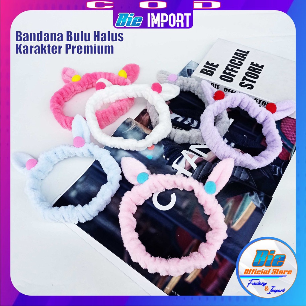 Bandana Anak Bulu Karakter Cat Premium Impor Best Seller