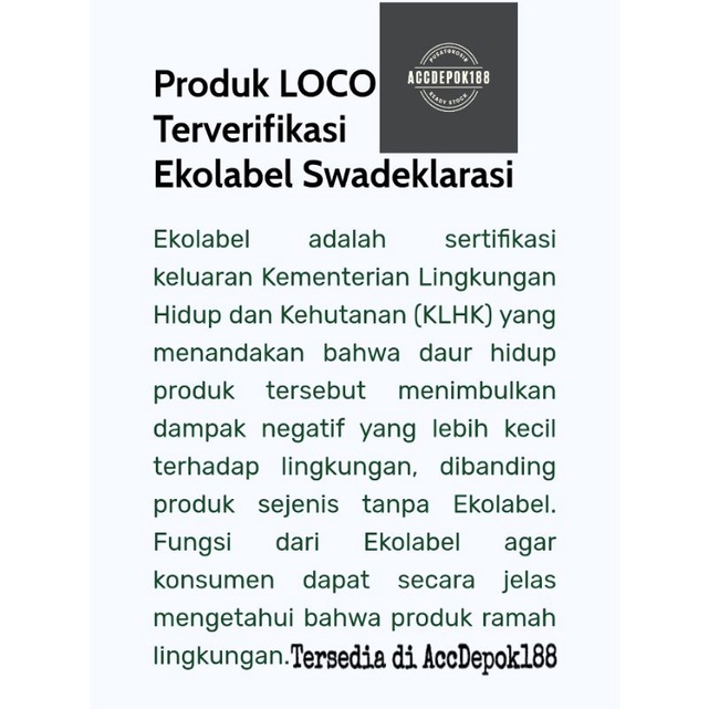 KANTONG PLASTIK KRESEK LOCO EKONOMIS PUTIH UKURAN 15 (15X30) ISI 50 LEMBAR BAHAN PREMIUM / DAUR ULANG