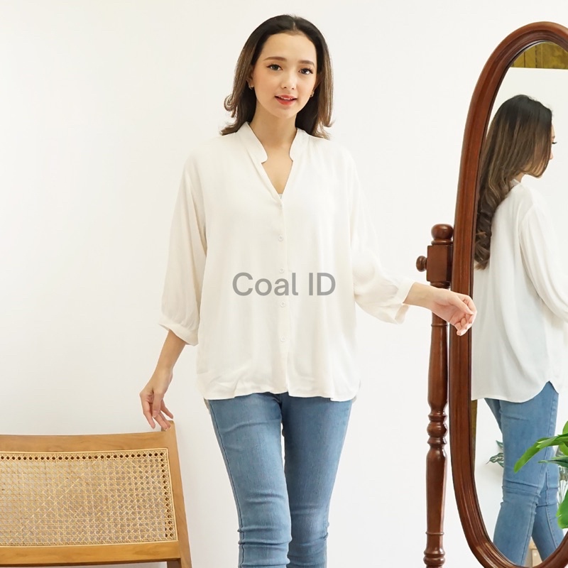 TIFFANY Casual Oversize Blouse Shirt Kemeja