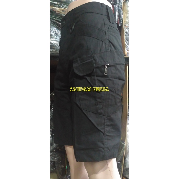 Celana Tactical Hitam - Celana Pendek Cargo