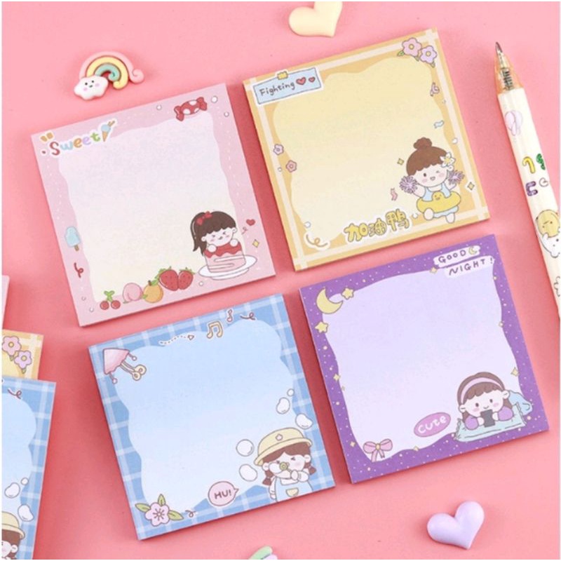 

Sticky notes duck girl memo korea cute girl