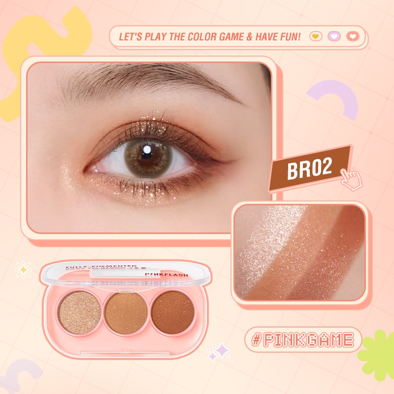 Pinkflash Eyeshadow 3 Shade High Pigmented Eyeshadow Pinkflash Eyeshadow Glitter Pinkflash Eyeshadow Palette Pinkflash Eyeshadow Palette Pinkflash Eyeshadow Pink Flash Eyeshadow Shimmer Pinkflash Pinkflas