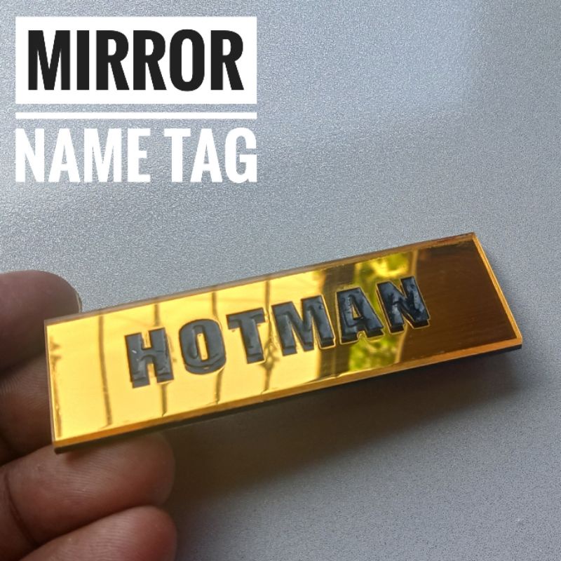 Mirror Name Tag Cemiti &amp; Magnet