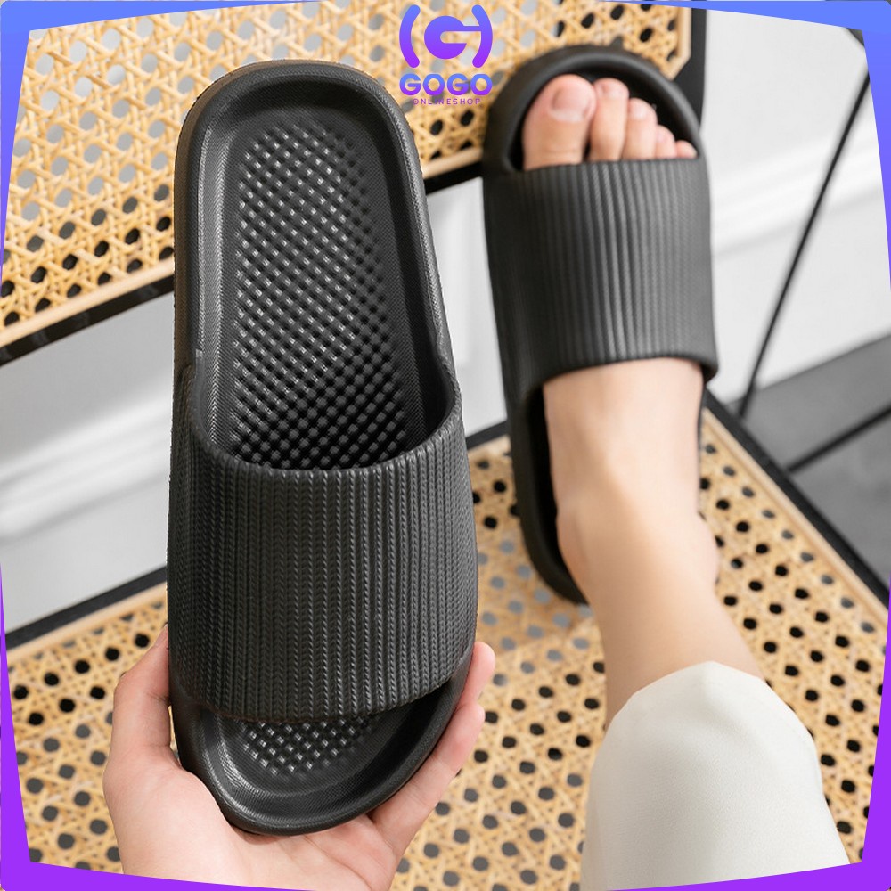 GOGO-S52 Sandal Slop Rumah Hotel Bahan Eva Sendal Karet Kamar Mandi Empuk Anti Slip Sandals Wanita Pria Couple