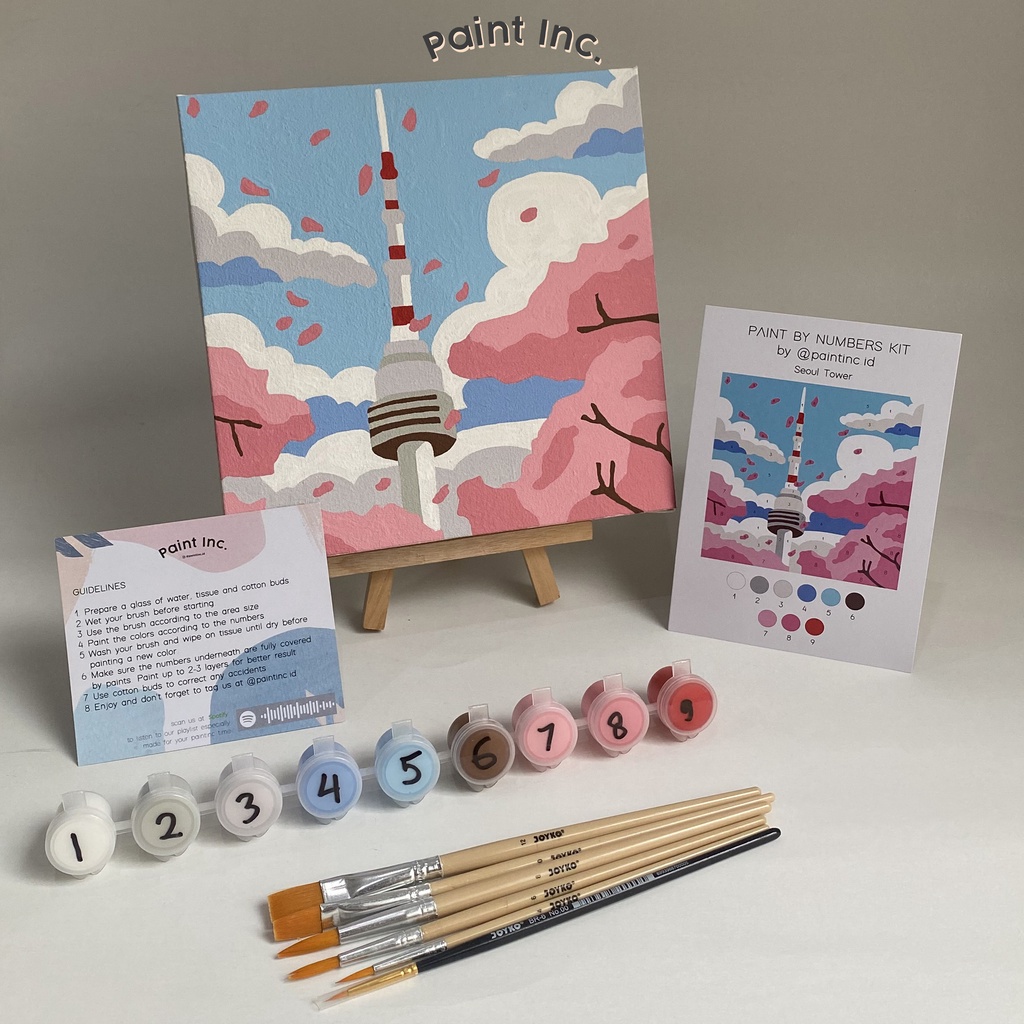 

YUH Paint by Numbers Kit: Seoul Tower Paint Inc. ID Painting Kit