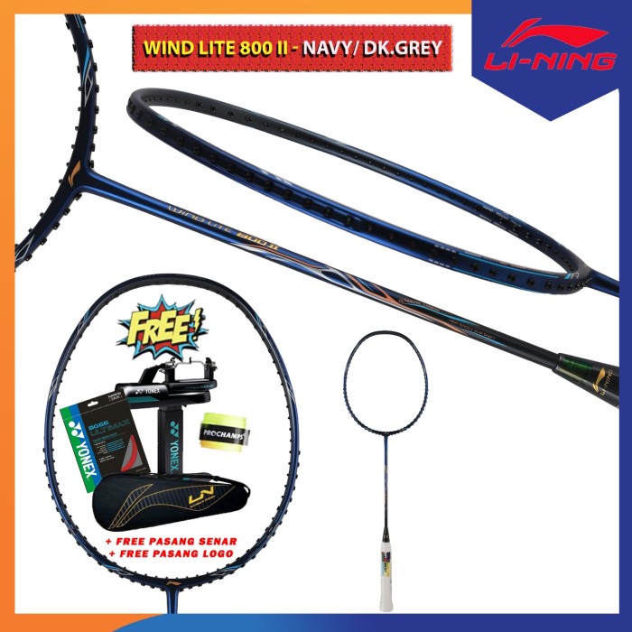 LINING Wind Lite 800 II Raket Badminton Original