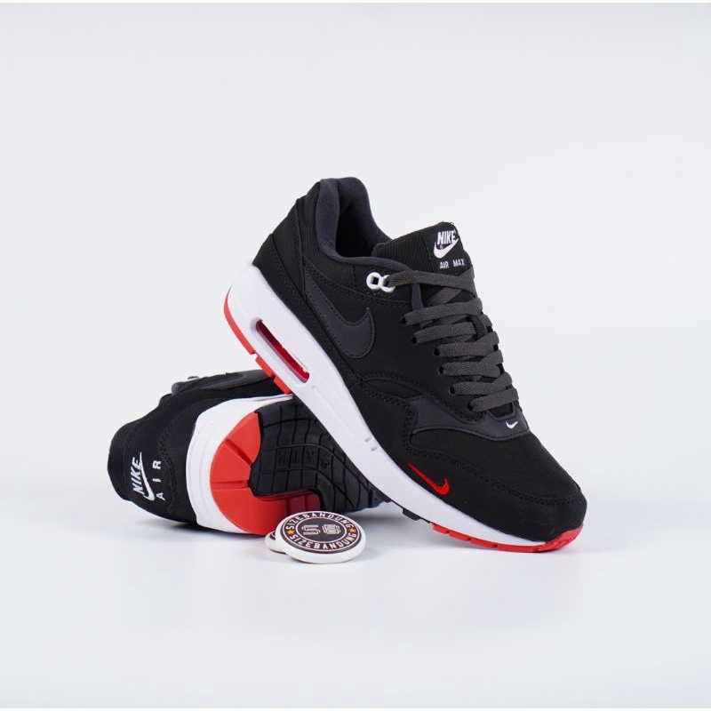 Sepatu Nike Air Max 1 Black Oil Grey Red