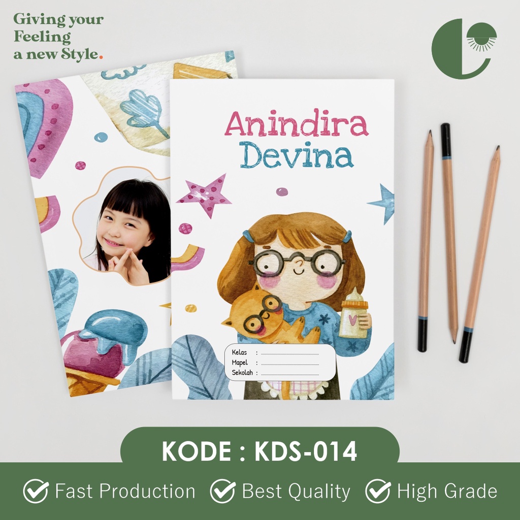 

Sampul Buku Custom | Sampul Aesthetic | Sampul Custom Nama | Free Desain - KDS-014