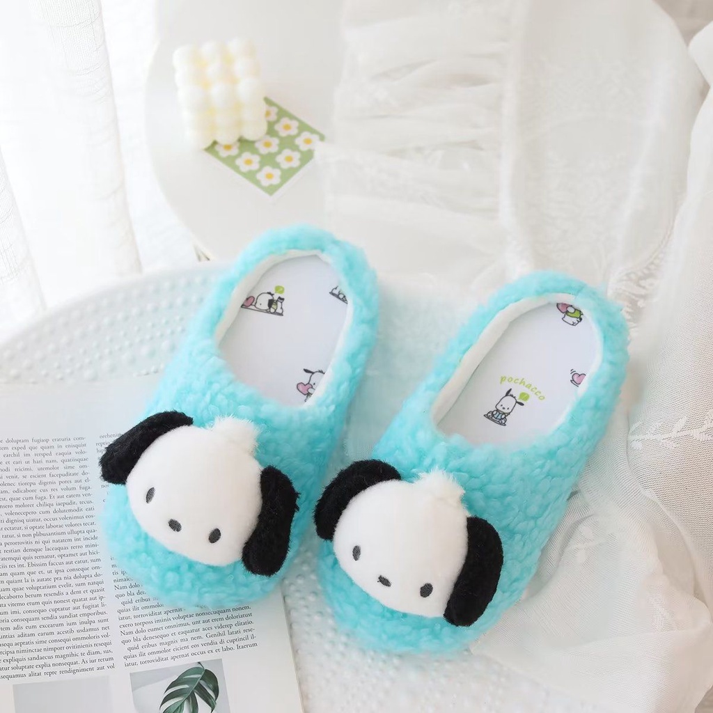 SANDAL RUMAH CINNAMOROLL MELODY KUROMI HELLO KITTY POCHACCO DOG POMPOMPURIN SEPATU KAMAR RUANGAN IMPOR LUCU