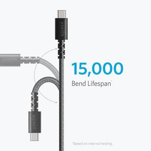 Kabel Charger Anker Powerline Select+ C to C 2.0 3ft - A8032 - Hitam