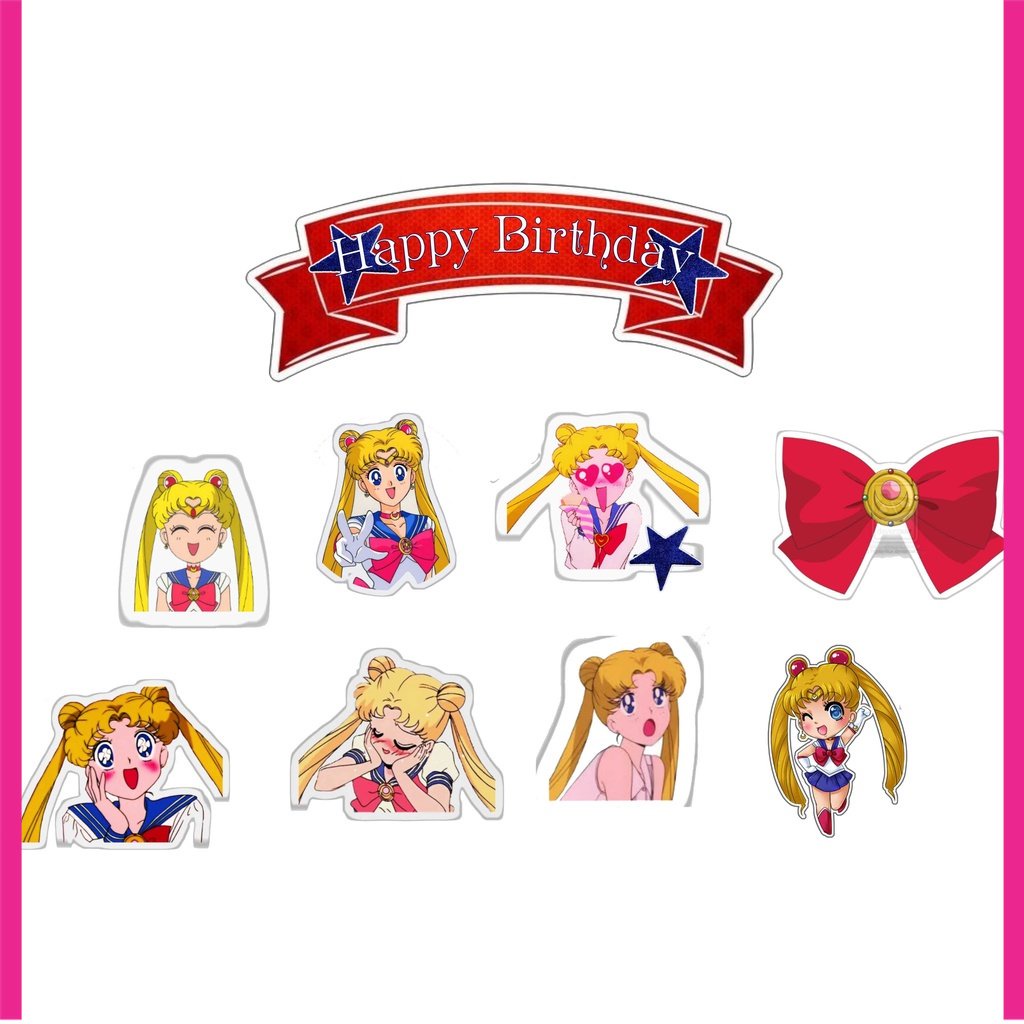 

BIGBAG TOPPER CAKE ULANG TAHUN / HIASAN KUE SAILORMOON