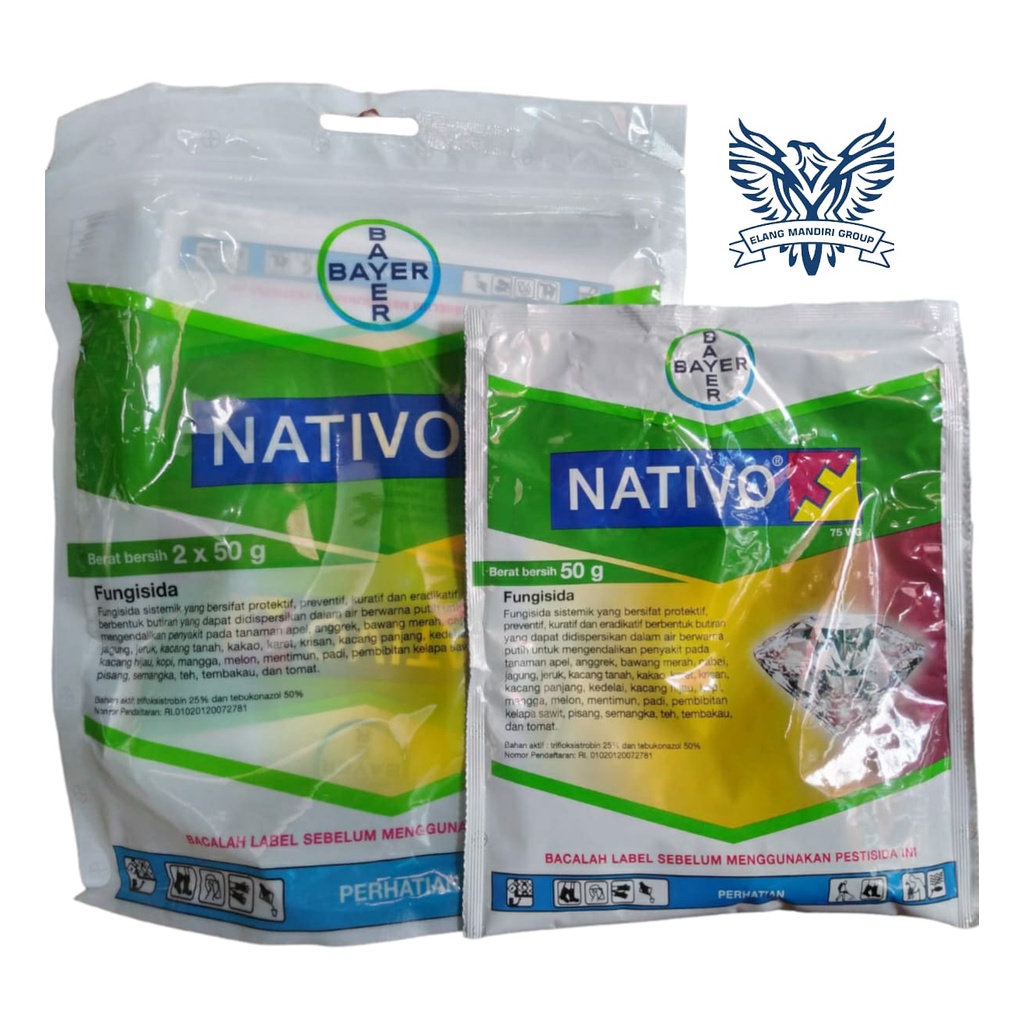 Fungisida Nativo 75WG 50Gram Bahan Aktif - Trifloksistrobin 25% &amp; Tebukonazol 50% Bayer