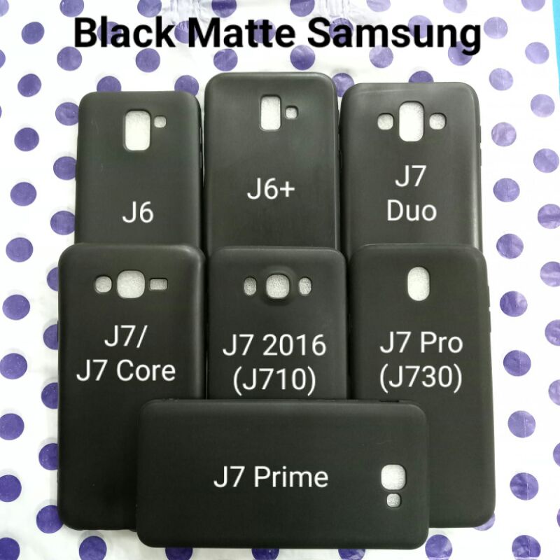 Black Matte Slim Samsung J6/ J6 Plus/ J7/ J7 Core/J7 Prime/ J7 2016/ J7 Pro/ J7 Duo/ J7 Prime Soft Case Silikon Polos hitam
