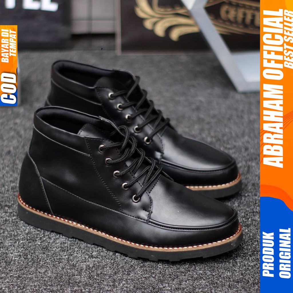 Sepatu Boots Klasik Pria Kerja Kantor Outdoor Abraham Harli