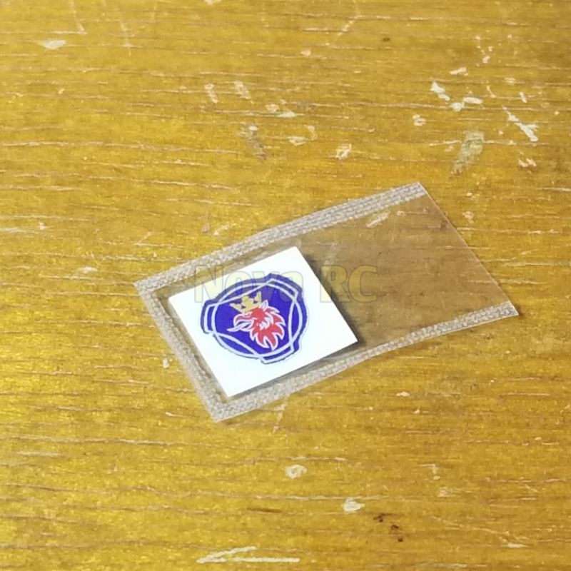 Emblem 3D stiker depan scania king RC truck 1/14