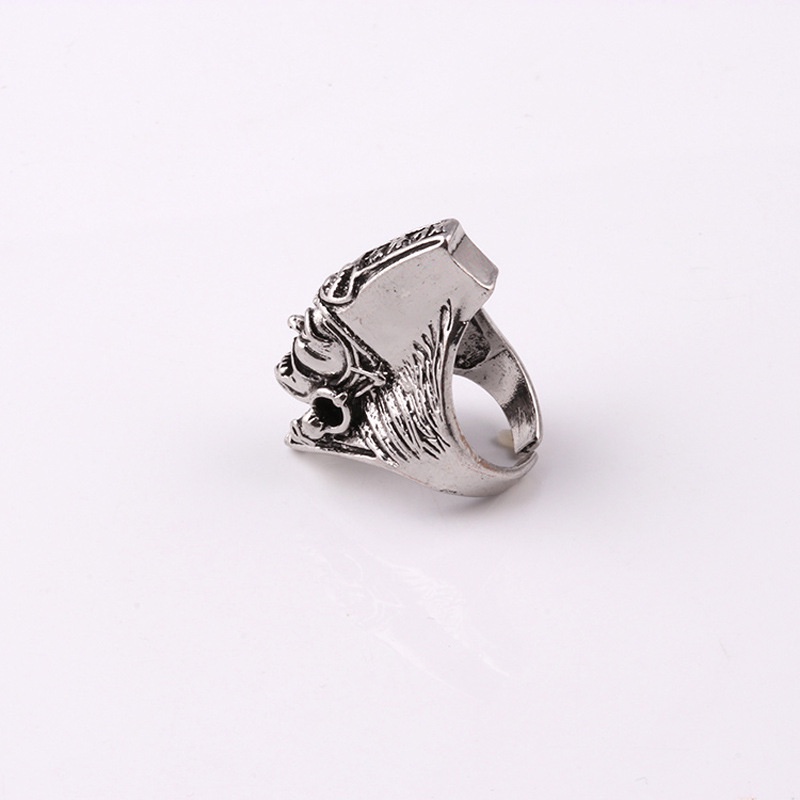 Cincin Gaya national Warna Hitam Dan Putih Untuk Pria