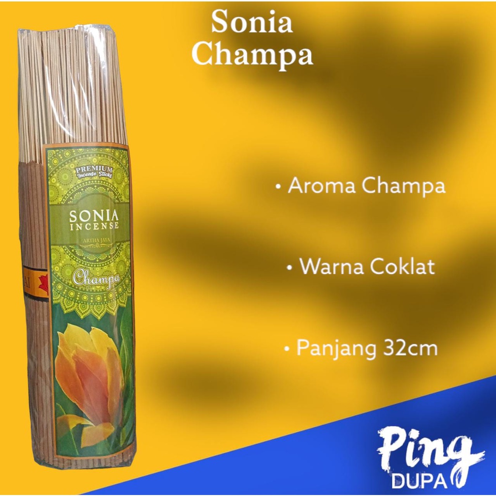 Dupa Bali Kiloan Champa Sonia Premium Incenses Sticks Abu Tidak Panas Produksi Artha Jaya