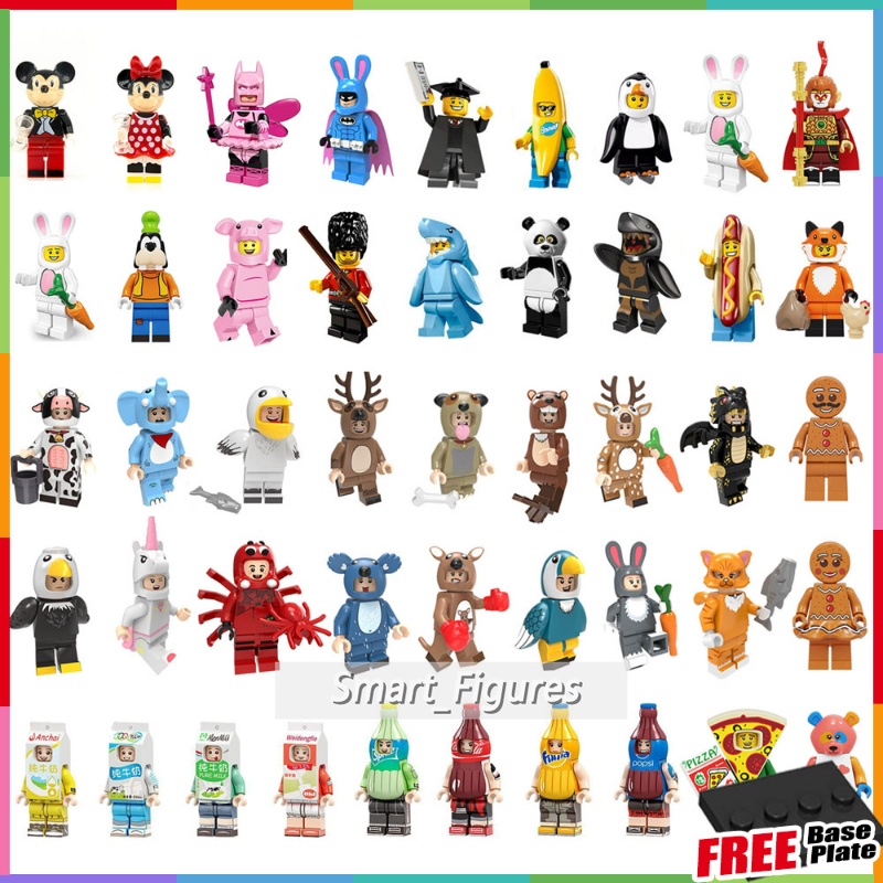 Mainan Balok Bangunan Minifigures Model Raja Monyet Panda Batman Peri Goofy Hello Kitty Untuk Hadiah