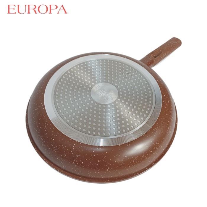 Fry Pan Marble Red Dot 180 Anti Lengket Europa Kuali Pengorengan 22 Cm