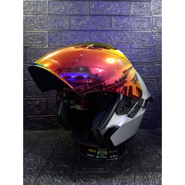 HELM RSV SV300 SILVER STEEL PAKET GANTENG