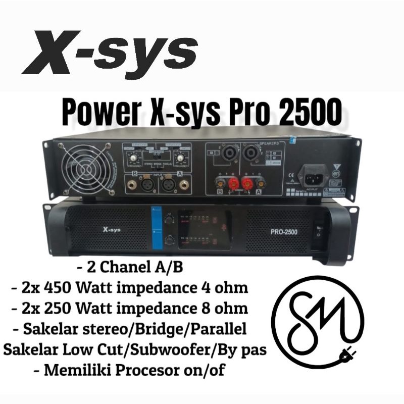 Power Audio Professional X-Sys PRO-2500 xsys pro2500