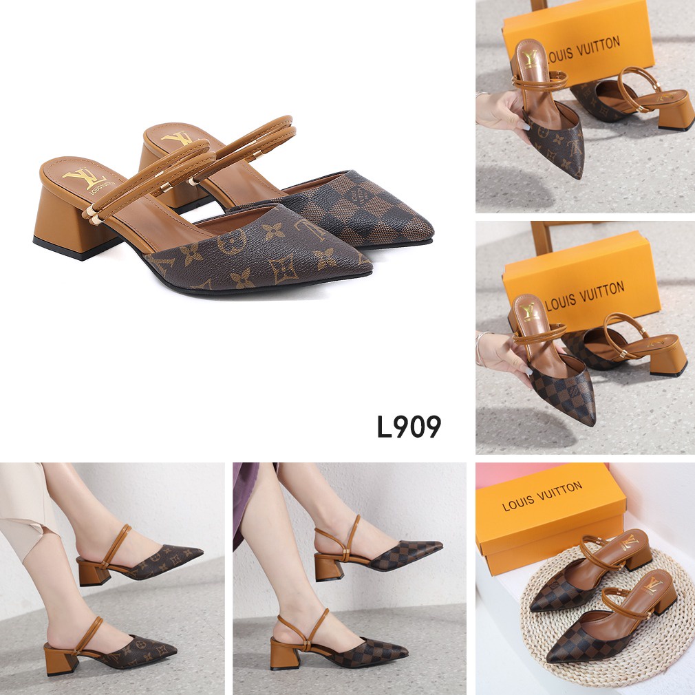 Double Strap Block Heel Sandal L909