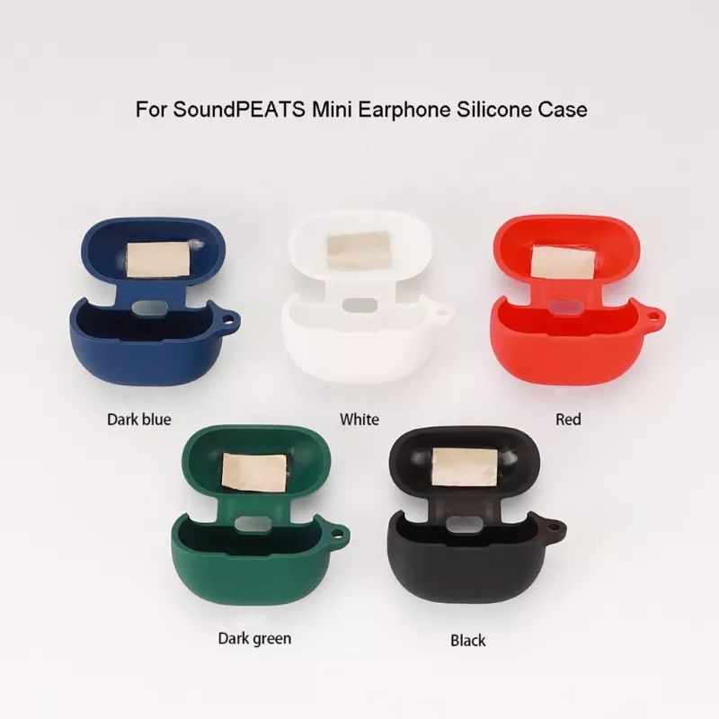 Case Casing Cover Silicone Protective SoundPeats Mini / Soundpeats Mini HS + Carabiner