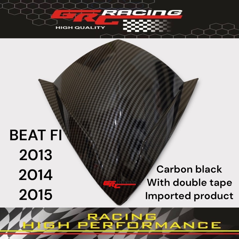 PREMIUM IMPORT VISOR HONDA BEAT FI 2013 2014 2015 GRC RACING FULL KARBON CARBON