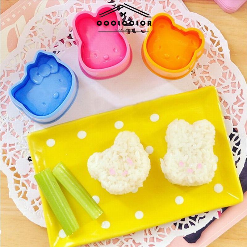 COD❤️Cetakan Nasi Bola Rice Mold Cetakan Nasi Dengan 3 Motif Lucu Bola Shake- cl