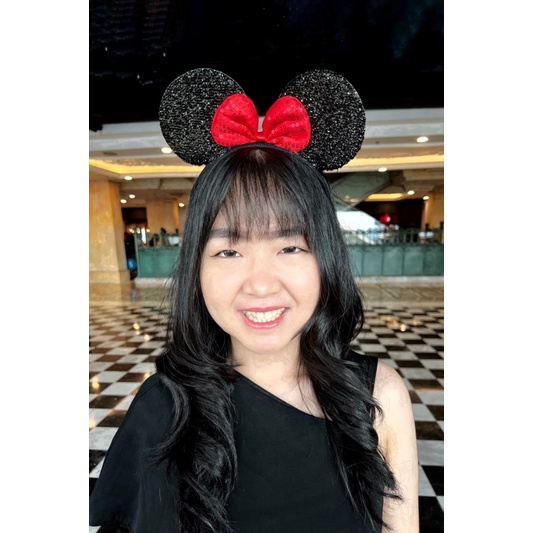 BANDO MICKEY MOUSE GLITTER JUMBO / BANDO MIKI / BANDO MICKEY GLITTER / MICKEY MOUSE HEADBAND BANDO ANAK AKSESORIS RAMBUT