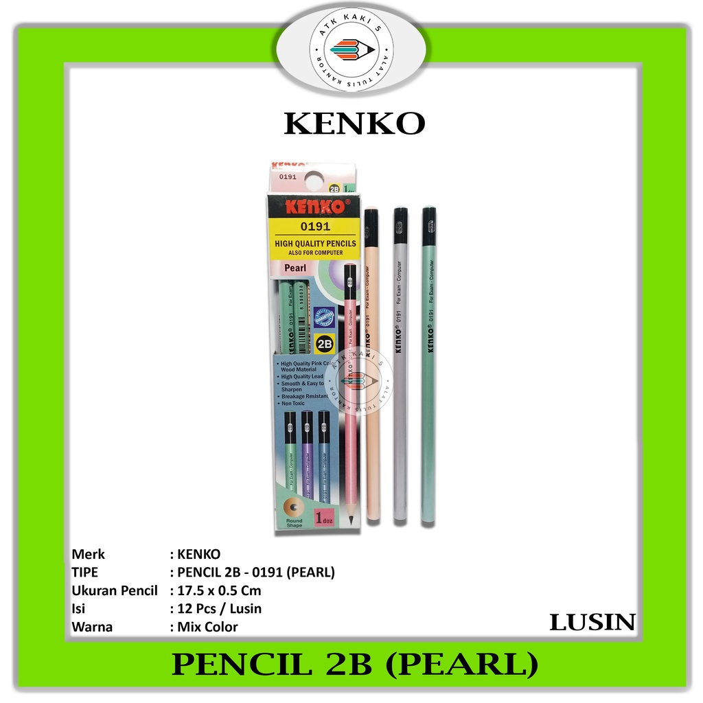 

KENKO - Pencil For Computer - 2B - 0191 (PEARL) - Lusin