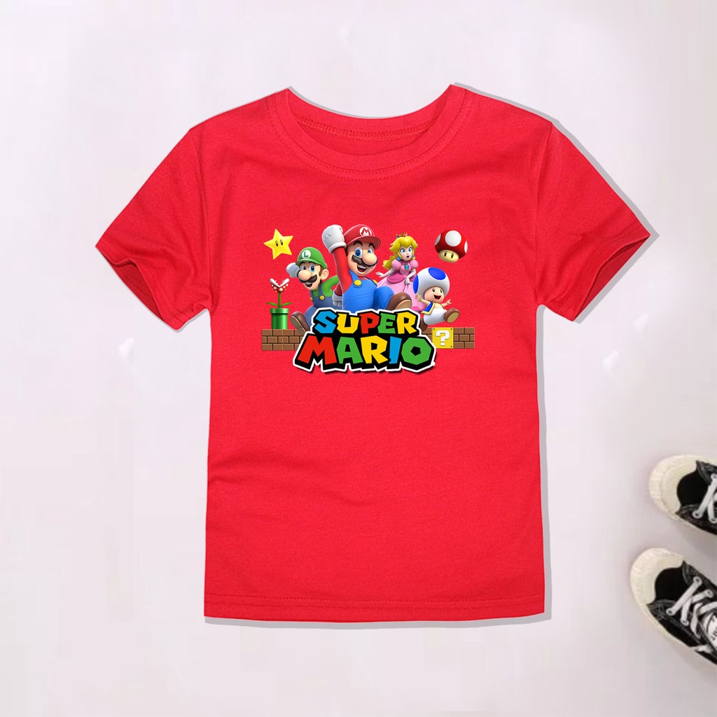 PVJ - Kaos Anak Super Mario Bros Baju Anak Laki Laki Distro