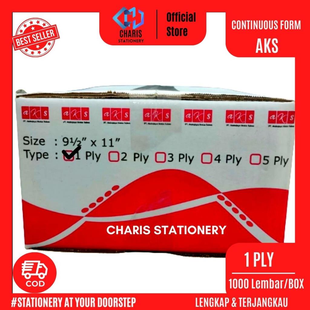 

CHARIS STATIONERY - Continuous Form 1-Ply AKS (1000 Lembar/Box)