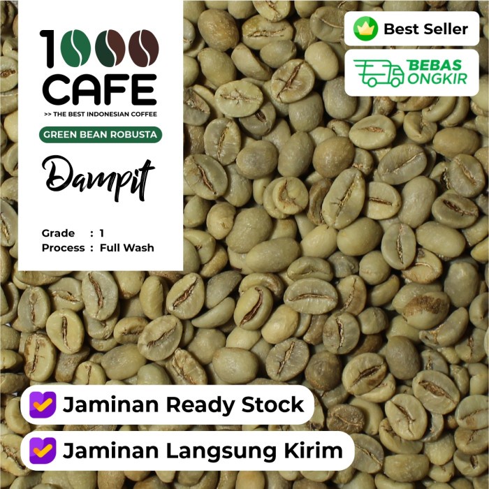 

BISA COD [TERMURAH] GREEN BEAN ROBUSTA DAMPIT FULL WASH G1 - 1KG /KOPI RUBE/KOPI SLB/KOPI KAPAL