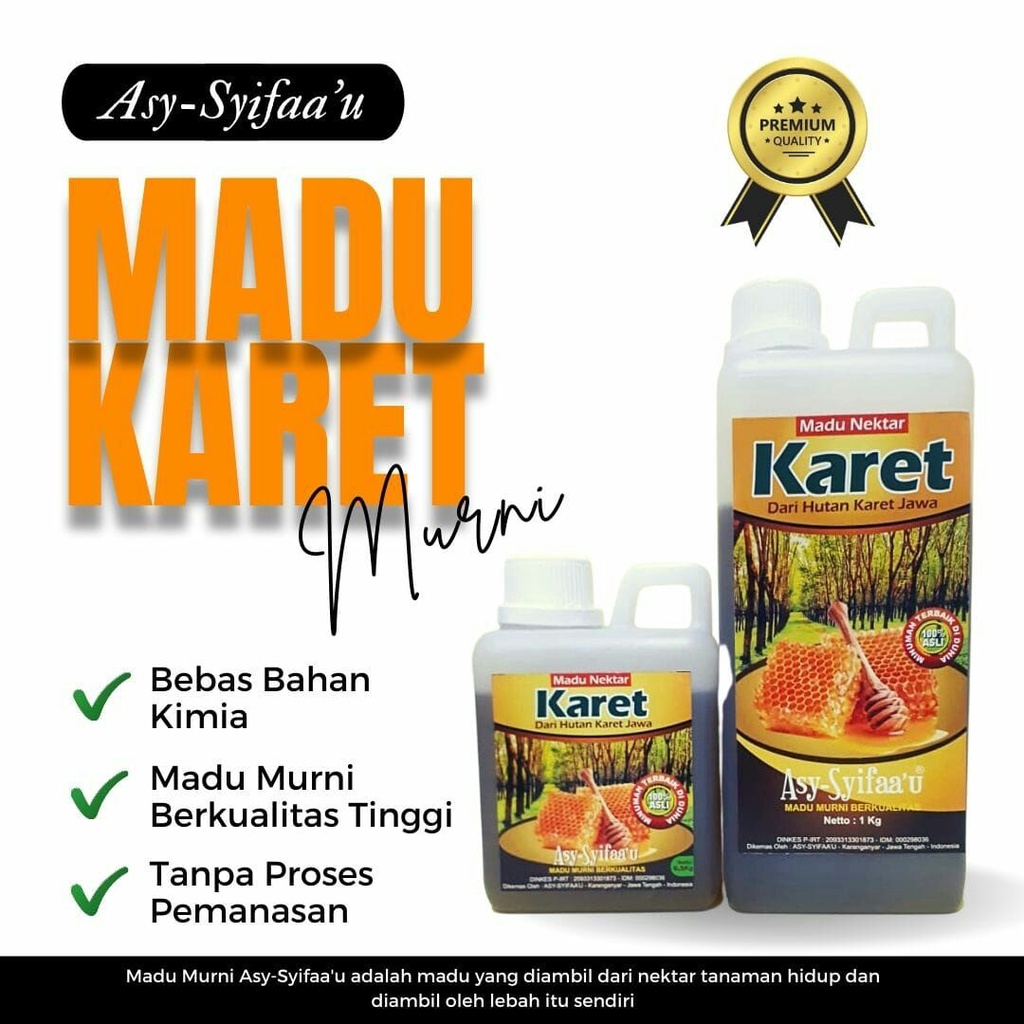 

Madu Karet 1000 gr 1 Kg Madu Hutan Murni 100% Nektar Asli