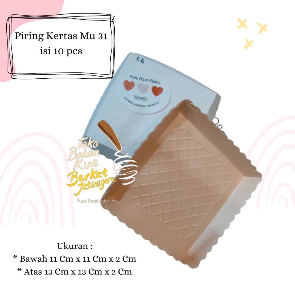 Jual Piring Kertas Mu Piring Kertas Kue Isi Pcs Shopee Indonesia