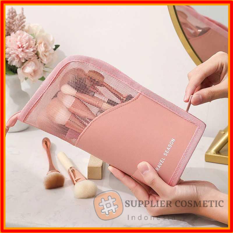Tas Make Up Tas Kosmetik Aesthetic Travel Stand Bag Organizer