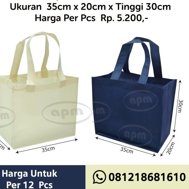 

Tas Spunbond Kotak Ukuran 35x20x30 (Tas Jahit) - Navy