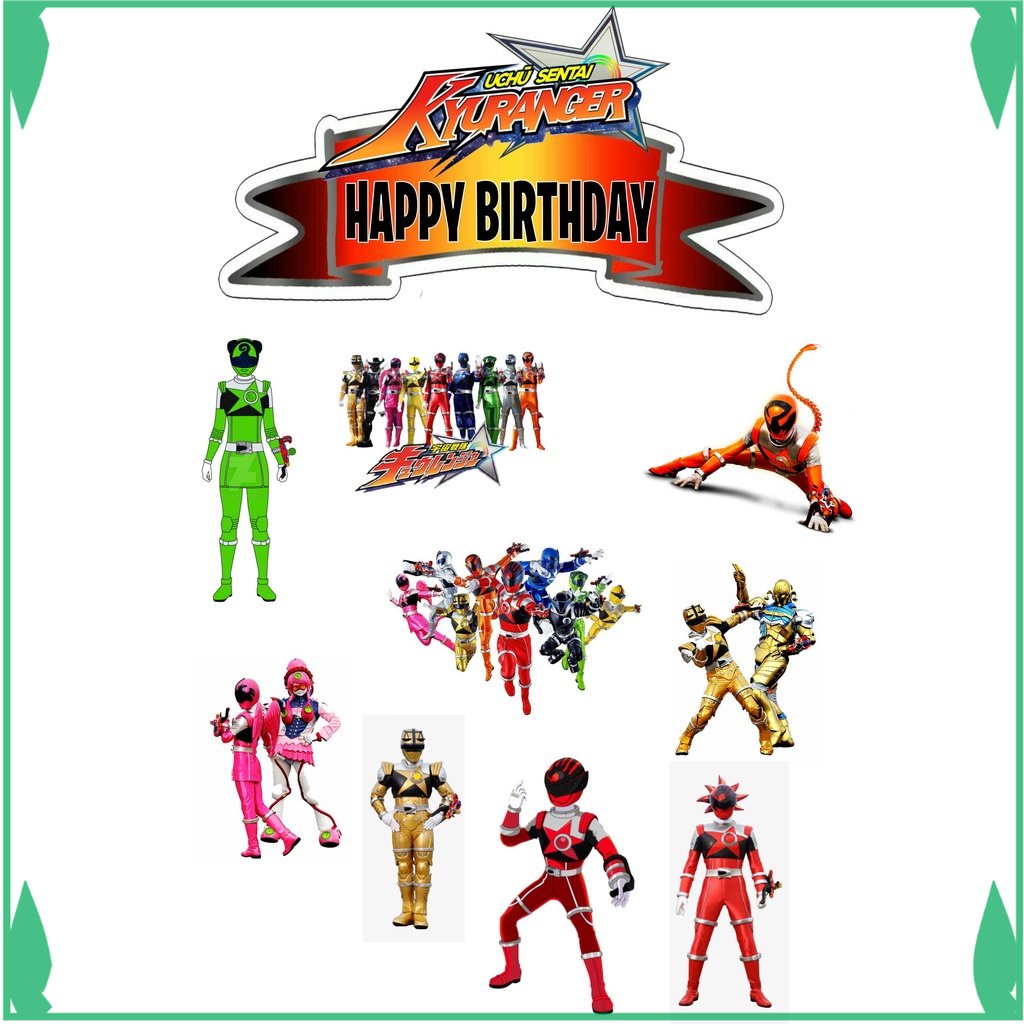 

TOPER KUE TOPPER CAKE ULANG TAHUN / HIASAN KUE KYURANGERS FADHILSOUVENIR