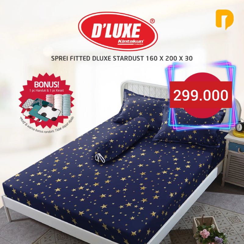 Kintakun Sprei Fitted Dluxe Stardust 160 x 200 x 30
