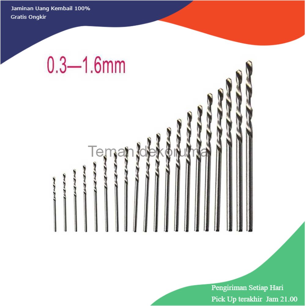 TD - PR2 Taffware Microbox Mata Bor Drill HSS Twist Drill Bit 0.3-1.6mm 20PCS - QST-H20