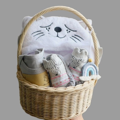 

(COD) Hamper Bayi Newborn / Kado Bayi / Gift Set Blanket / Parsel Lahiran - blanket Grey